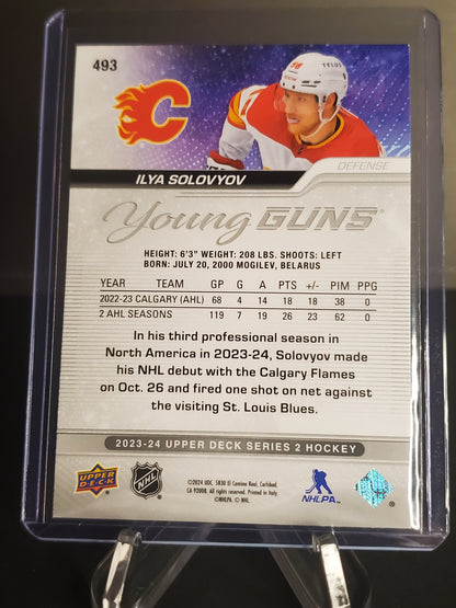 Ilya Solovyov 2023/24 Upper Deck Series 2 Hockey Outburst Young Guns #493