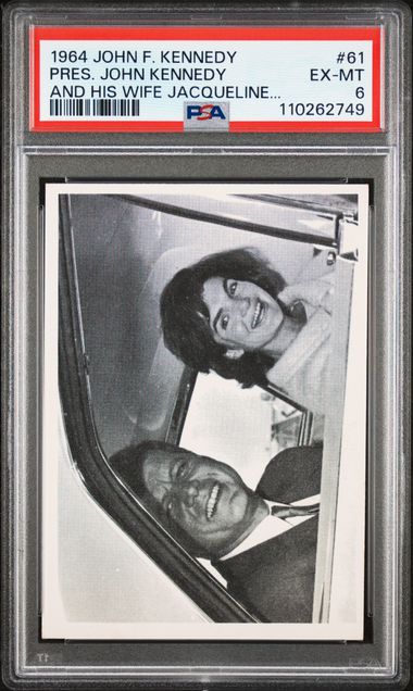 1964 Topps John F. Kennedy #61 JFK Wife Jacqueline - PSA 6 (Pop 4)