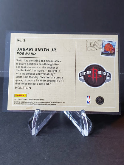 Jabari Smith Jr. 2022-2023 Panini Hoops Basketball Rookie Greeting RC #3