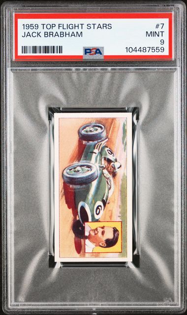 Jack Brabham 1959 Top Flight Stars #7 PSA 9 (ONLY 2 HIGHER!)