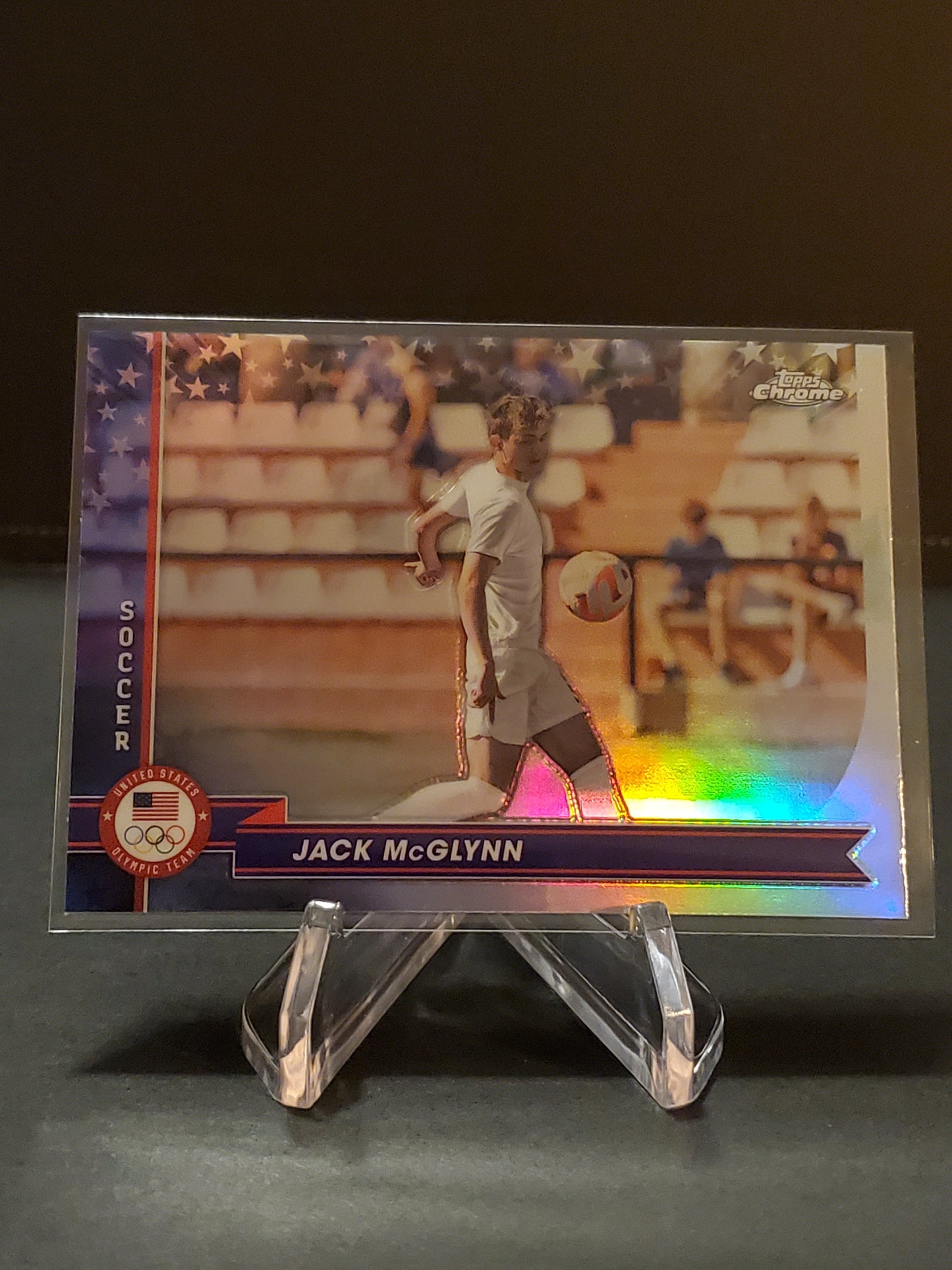 Jack McGlynn 2024 Topps Chrome US Olympic and Paraolympic Hopefuls Refractor #132