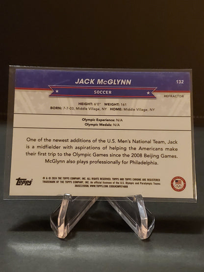 Jack McGlynn 2024 Topps Chrome US Olympic and Paraolympic Hopefuls Refractor #132