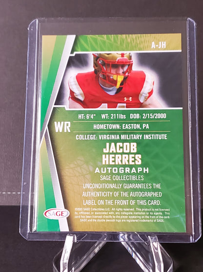 Jacob Herres 2022 Sage AUTO #A-JH