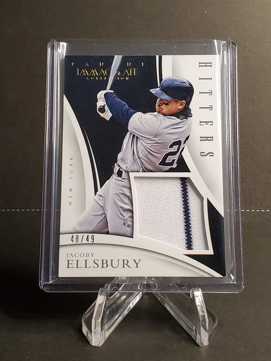 Jacoby Ellsbury 2015 Panini Immaculate Hitters Jersey Patch #20  /49