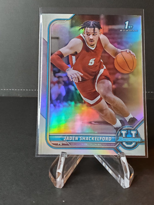 Jaden Shackelford 2021-22 Bowman University Chrome Refractor #50