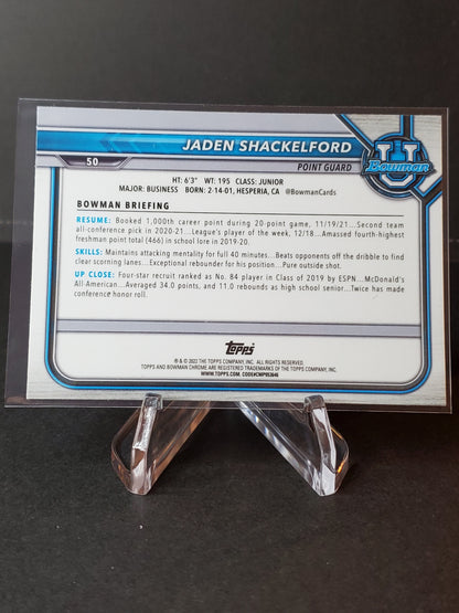 Jaden Shackelford 2021-22 Bowman University Chrome Refractor #50