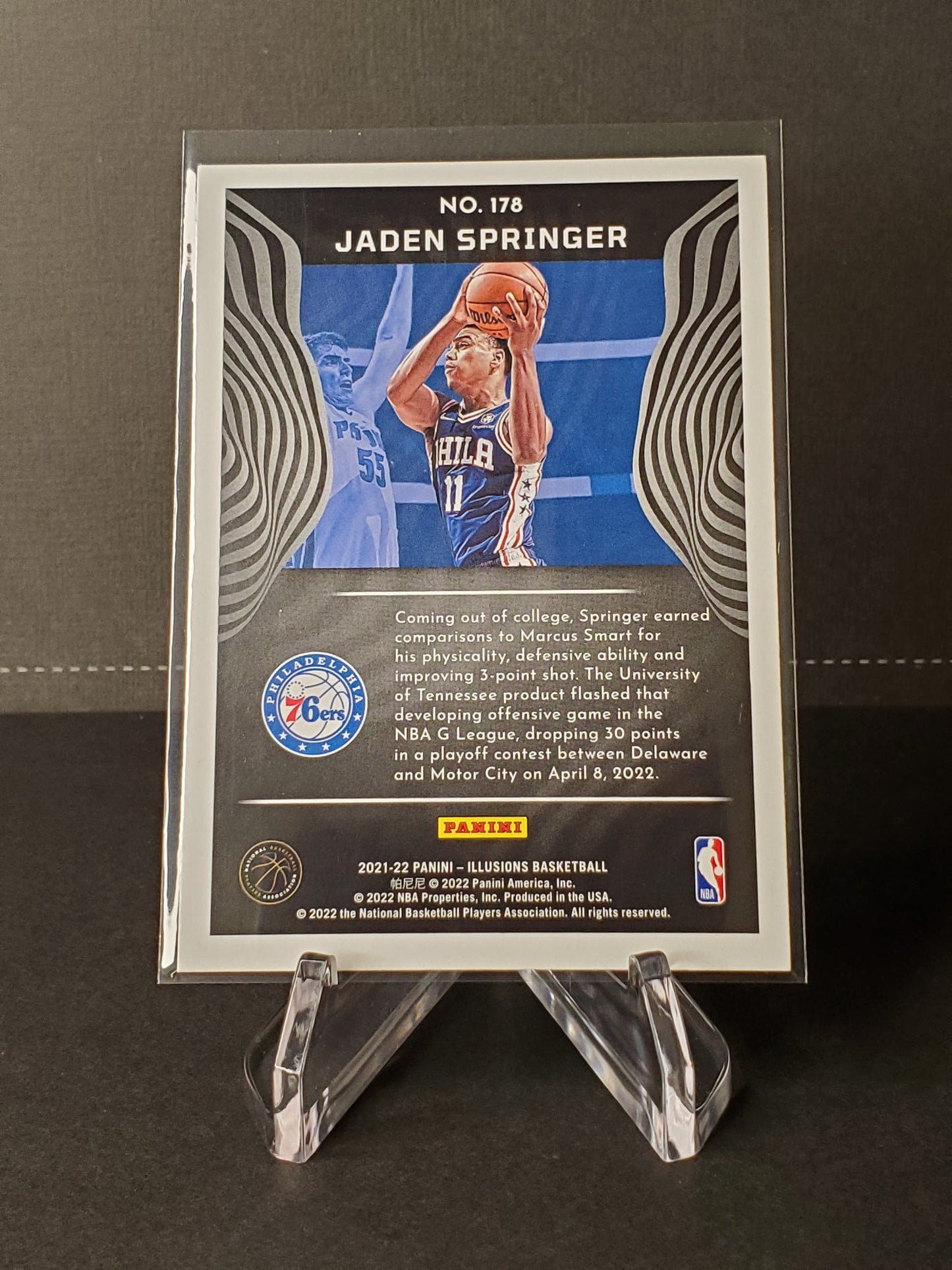 Jaden Springer 2021-2022 Panini Illusions Basketball RC #178