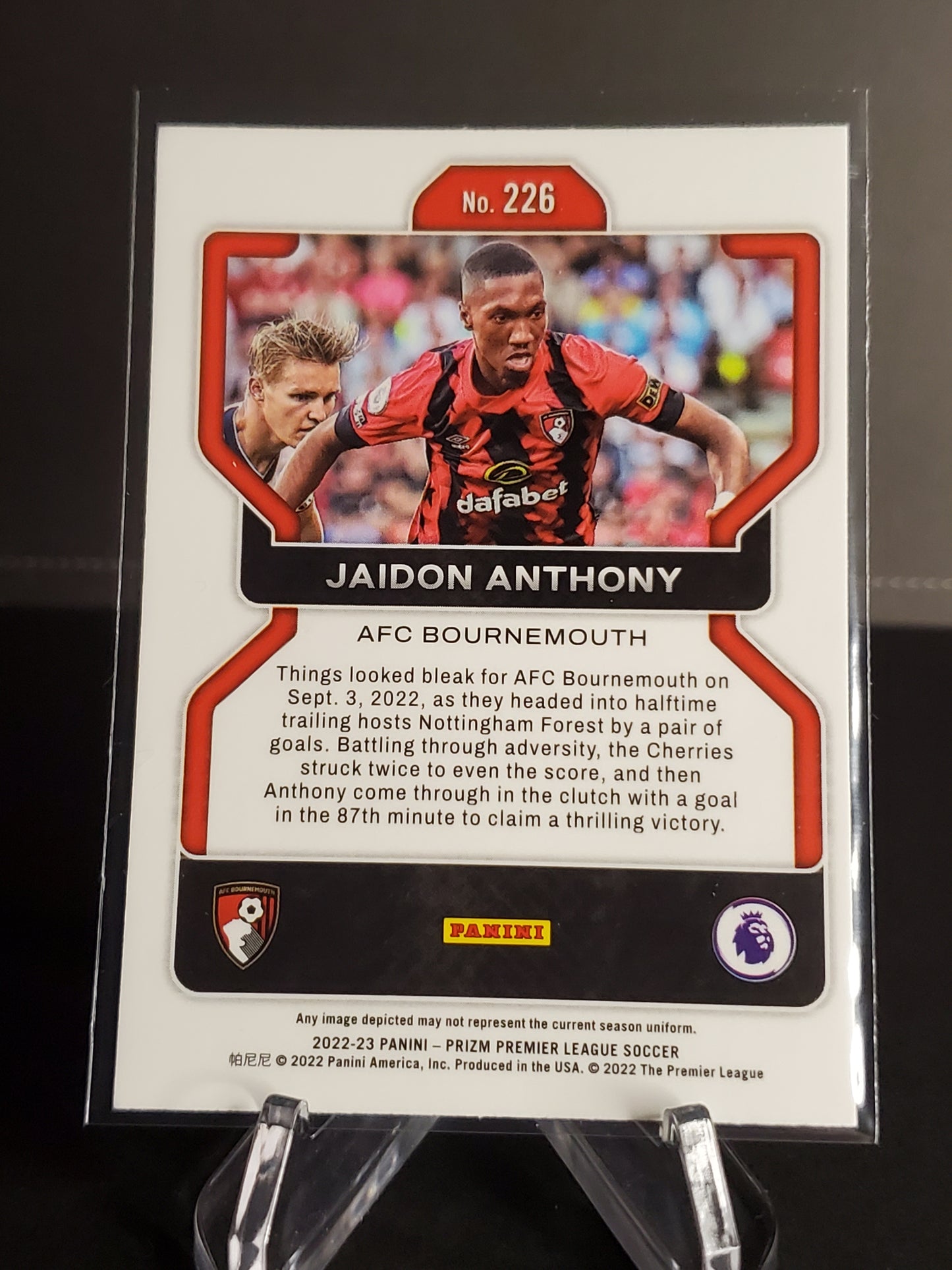 Jaidon Anthony 2022-23 Panini Prizm Premier League RC #226