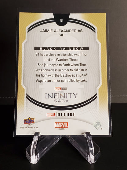 Jami Alexander as Sif 2022 Upper Deck Marvel Allure Black Rainbow #8