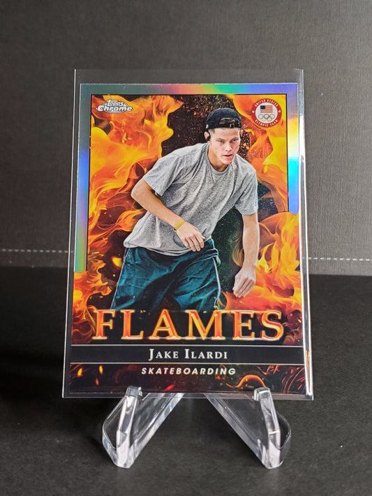 Jake Ilardi 2024 Topps Chrome US Olympic and Paraolympic Hopefuls Flames #F-8