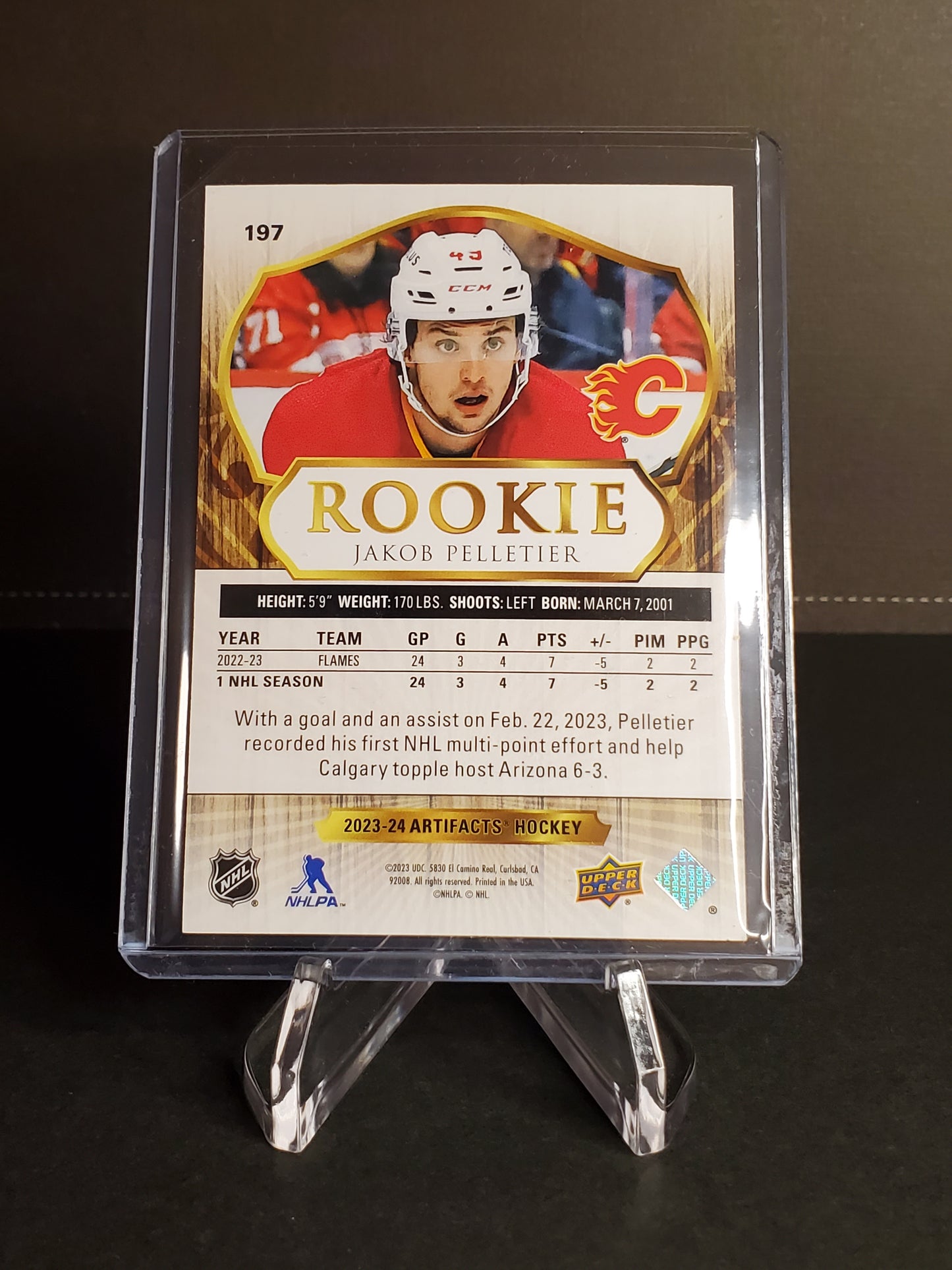 Jakob Pelletier 2023-2024 UD Artifacts HockeyWood Parallel Rookie #197