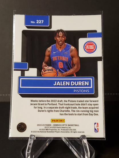 Jalen Duren 2022 Panini Optic Rated Rookie RC #227