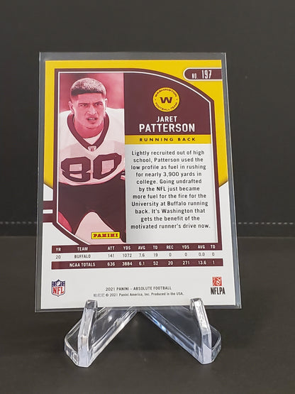 Jaret Patterson 2021 Panini Absolute RC #197