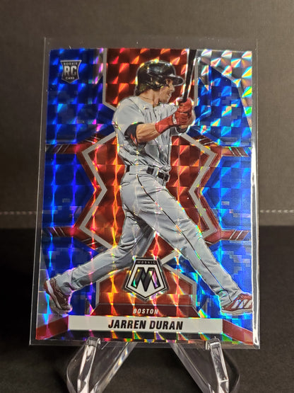 Jarren Duran 2022 Panini Mosaic Baseball Prizm Blue Camo RC #208