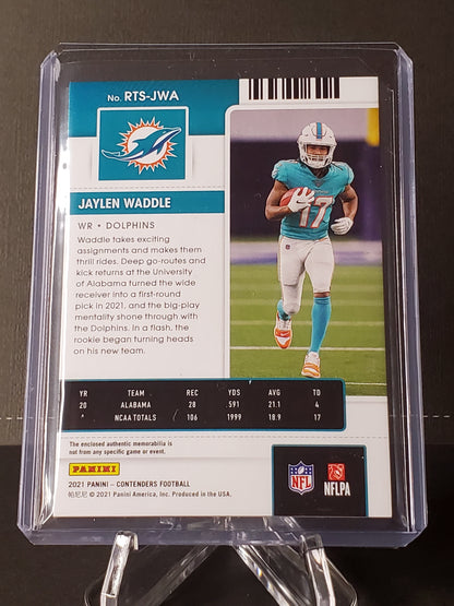 Jaylen Waddle 2021 Panini Contenders RC Relic #RTS-JWA
