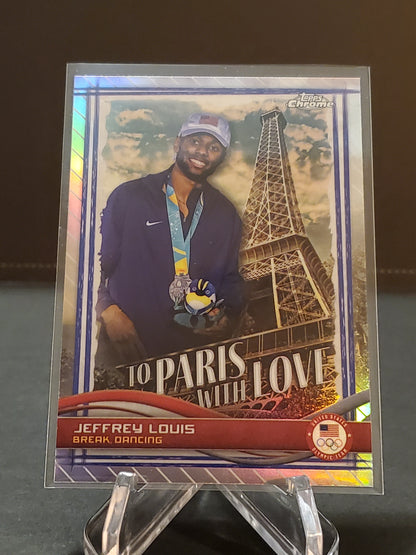 Jeffrey Louis 2024 Topps Chrome US Olympic and Paraolympic Hopefuls To Paris WIth Love #PL-6