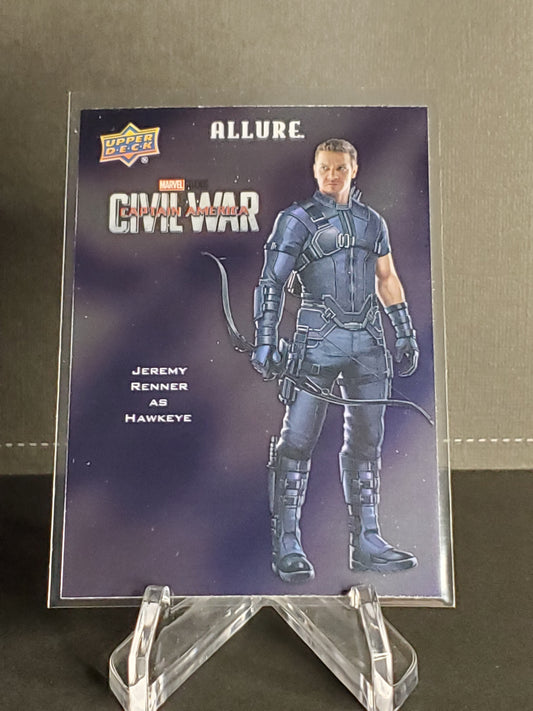 Jeremy Renner as Hawkeye 2022 Upper Deck Marvel Allure Character Posters #CP-8
