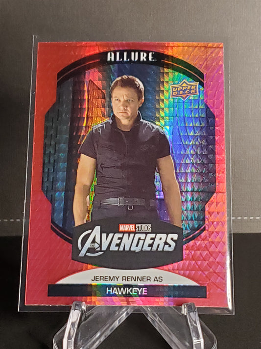 Jeremy Renner as Hawkeye 2022 Upper Deck Marvel Allure Red Prism #14