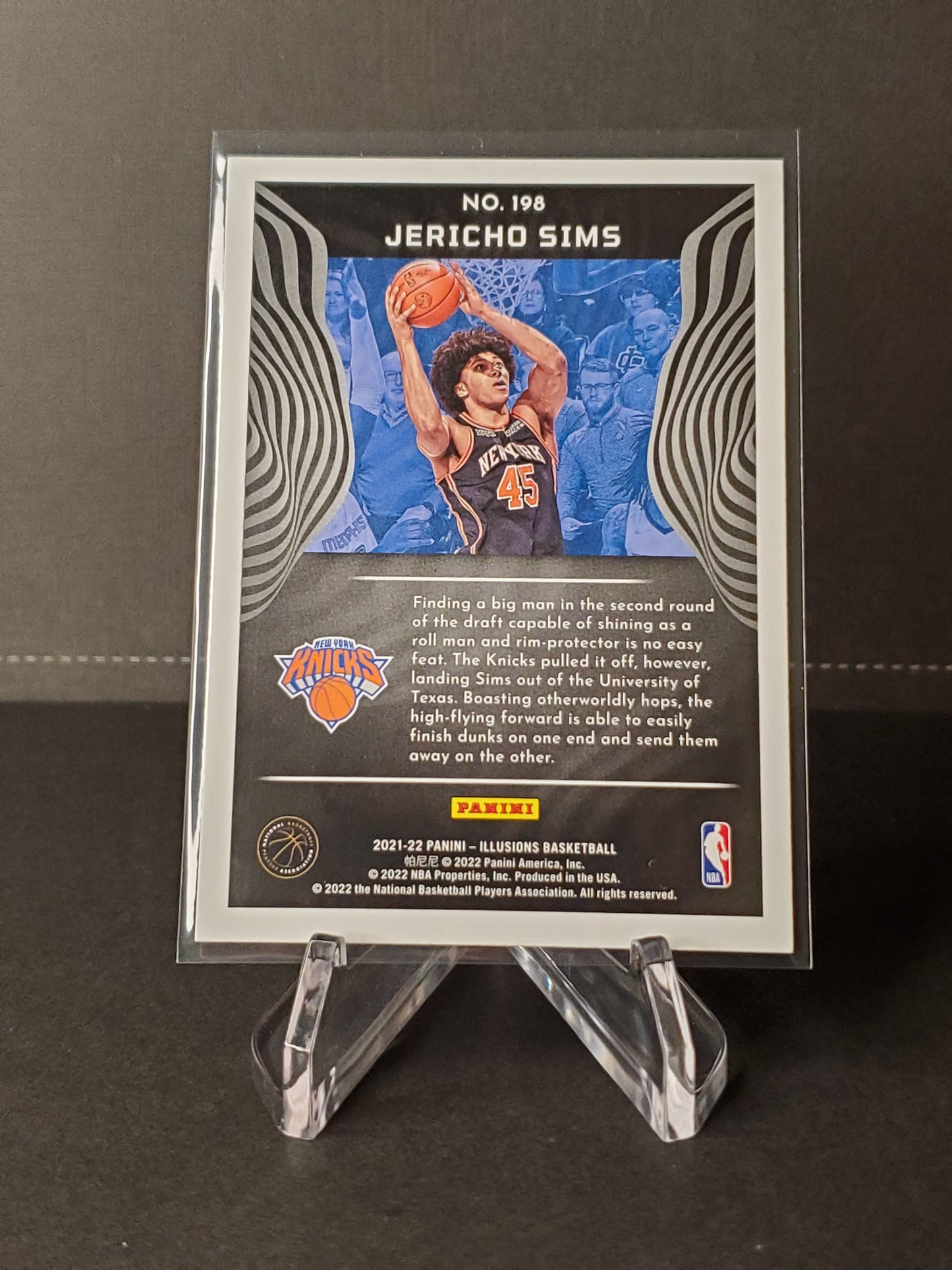 Jericho Sims 2021-2022 Panini Illusions Basketball RC #198