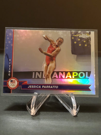 Jessica Parratto 2024 Topps Chrome US Olympic and Paraolympic Hopefuls Refractor #140