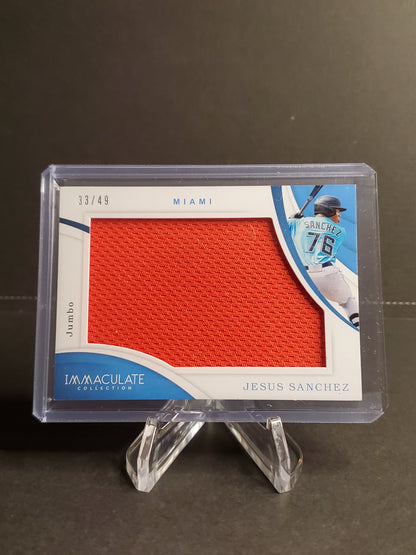 Jesus Sanchez 2020 Immaculate Collection Jumbo Jersey #J-JS : 33/49