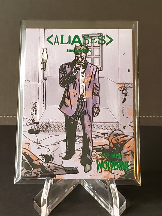 Jim Logan 2023 Fleer Ultra Wolverine Green Aliases #A-17