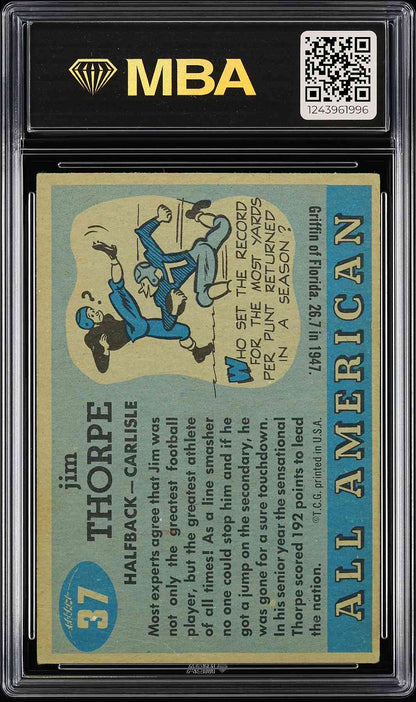 1955 Topps All-American #37 Jim Thorpe MBA 3