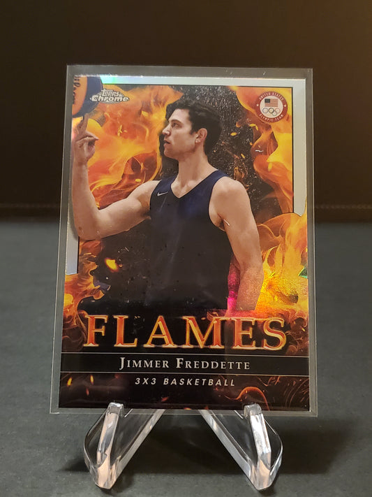 Jimmer Freddette 2024 Topps Chrome US Olympic and Paraolympic Hopefuls FLAMES #F-6