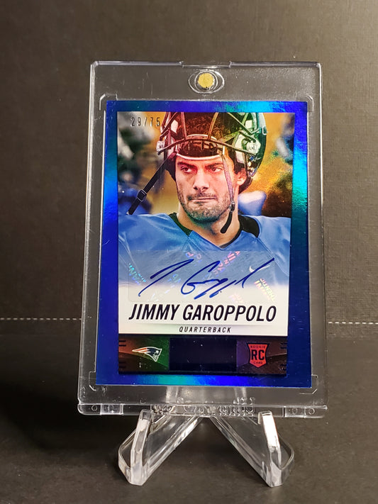 Jimmy Garoppolo 2014 Panini Score Blue RC AUTO #386  /75