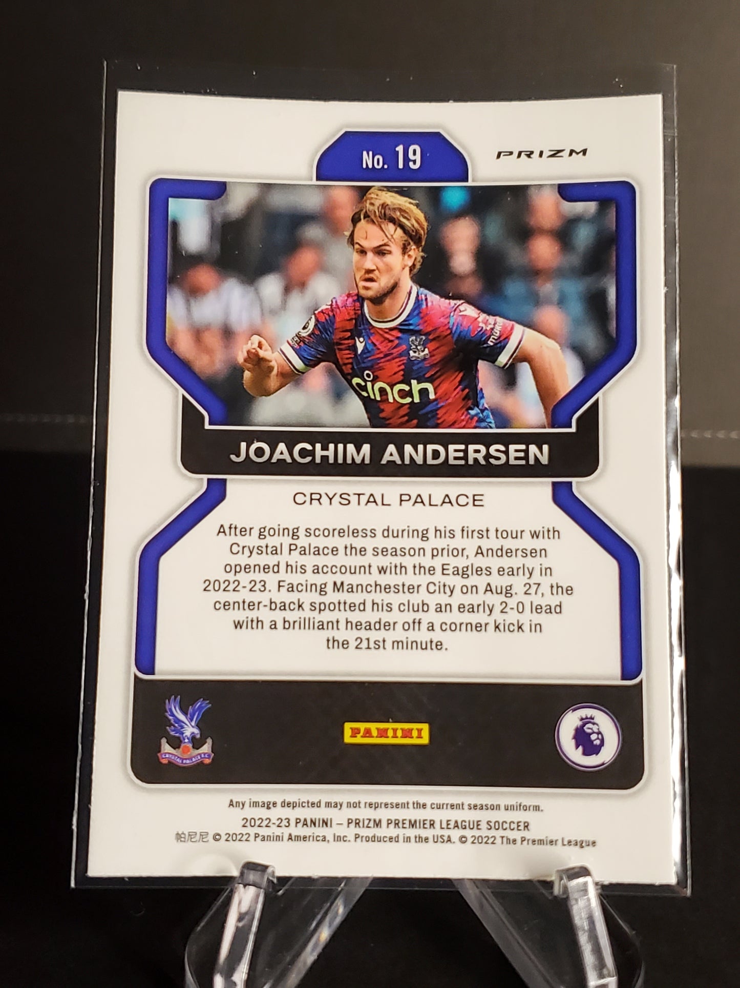 Joachim Andersen 2022-23 Panini Prizm Premier League Pink Prizm #19