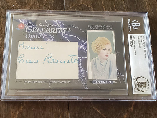 2024 Historic Autographs Celebrity Originals Joan Bennett Cut Auto - One of One