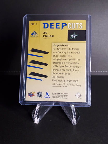 Joe Pavelski 2023-24 SP Game Used Deep Cuts AUTO /75