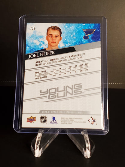 Joel Hofer 2020-21 Upper Deck ExtendedSeries Young Guns #702