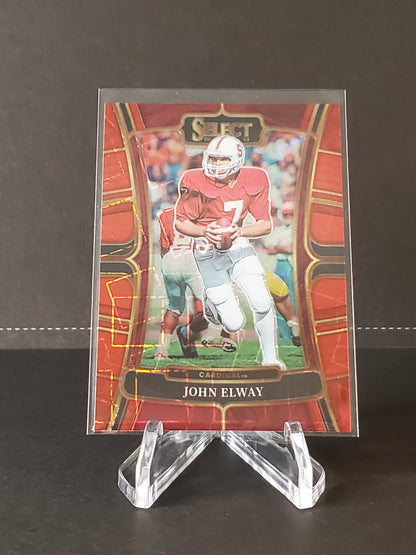 John Elway 2023 Panini Select Draft Picks Red Lazer #97