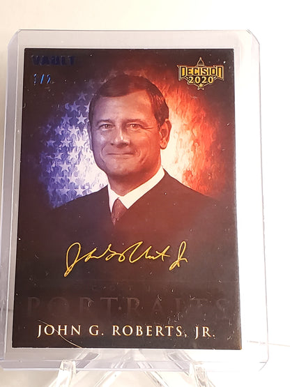 John G. Roberts 2020 Leaf Decision Vault Portraits #'d 1/2