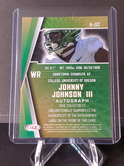 Johnny Johnson III 2022 Sage AUTO #A-JJ2