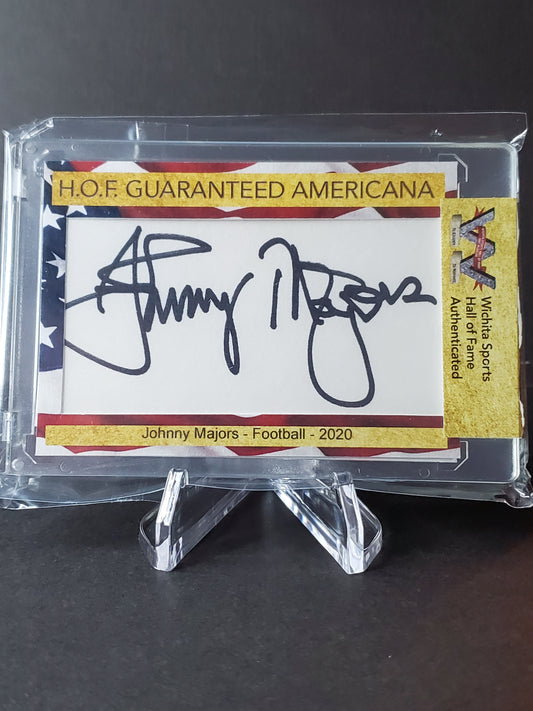 Johnny Majors - UT Vols, Pittsburgh Panthers HOF Autograph - Wichita Sports Hall of Fame Authenticated