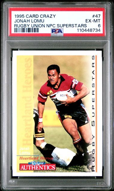 Jonah Lomu - 1995 Card Crazy Rugby NPC SUPERSTARS #47 Rookie Card RC | PSA 6