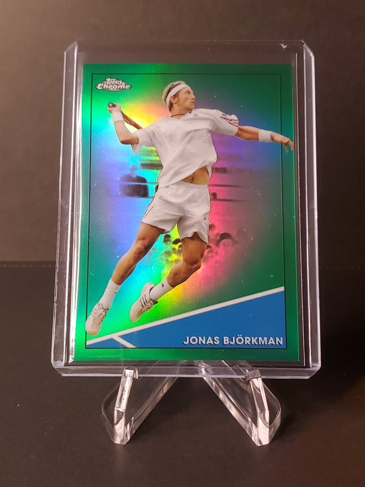 Jonas Bjorkman 2021 Topps Chrome Tennis Green Refractor #6 : /75