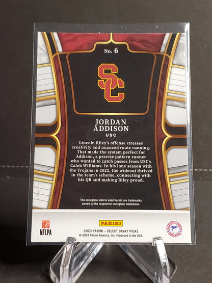 Jordan Addison 2023 Panini Select Draft Picks RC #6