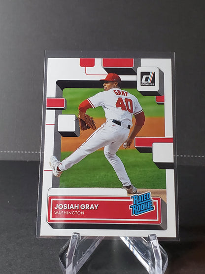 Josiah Gray 2022 Panini Donruss Baseball Rated Rookie #42