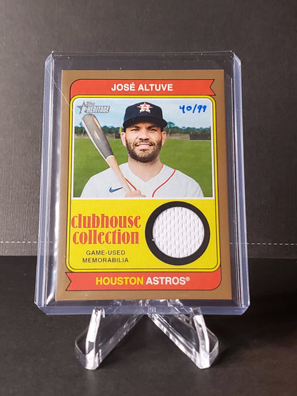 Jose Altuve 2023 Topps Heritage Game Used Relic #CCR-JA,   /99