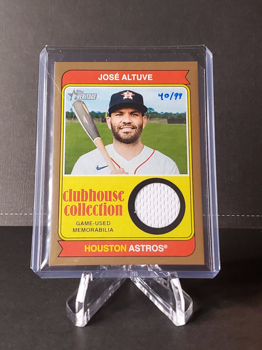 Jose Altuve 2023 Topps Heritage Game Used Relic #CCR-JA,   /99