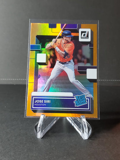 Jose Siri 2022 Panini Donruss Baseball Rated Rookie Holo Orange #62