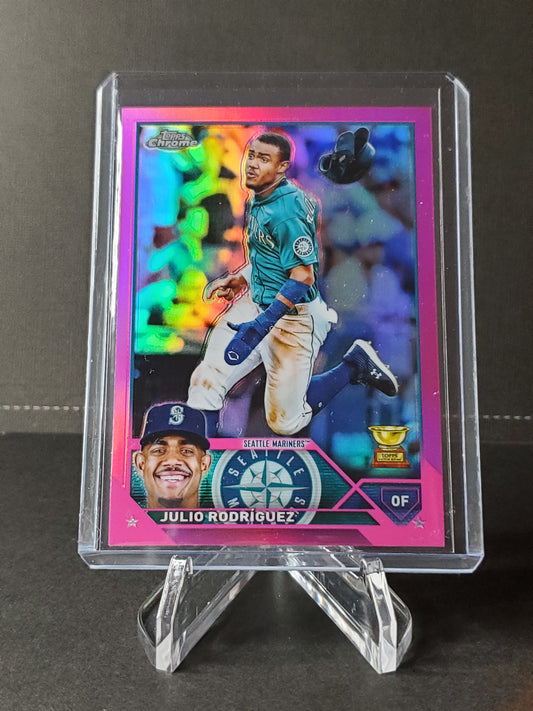 Julio Rodriguez 2023 Topps Chrome Pink Refractor #200