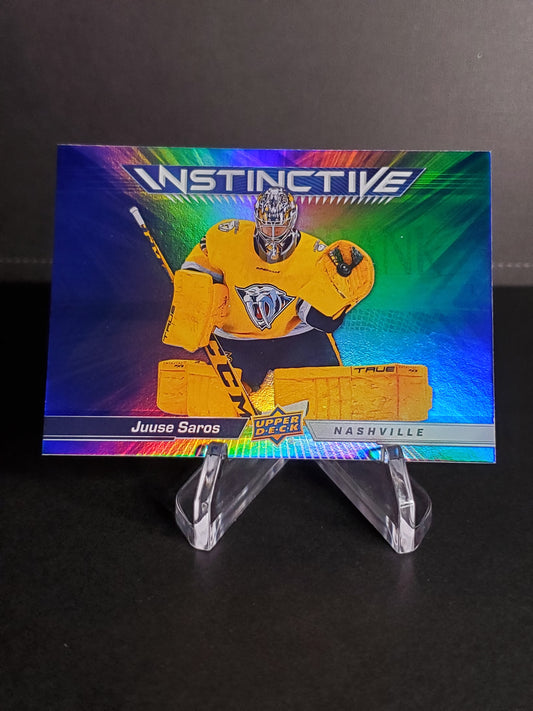 Juuse Saros 2023/24 Upper Deck Series 2 Instinctive #IN-4