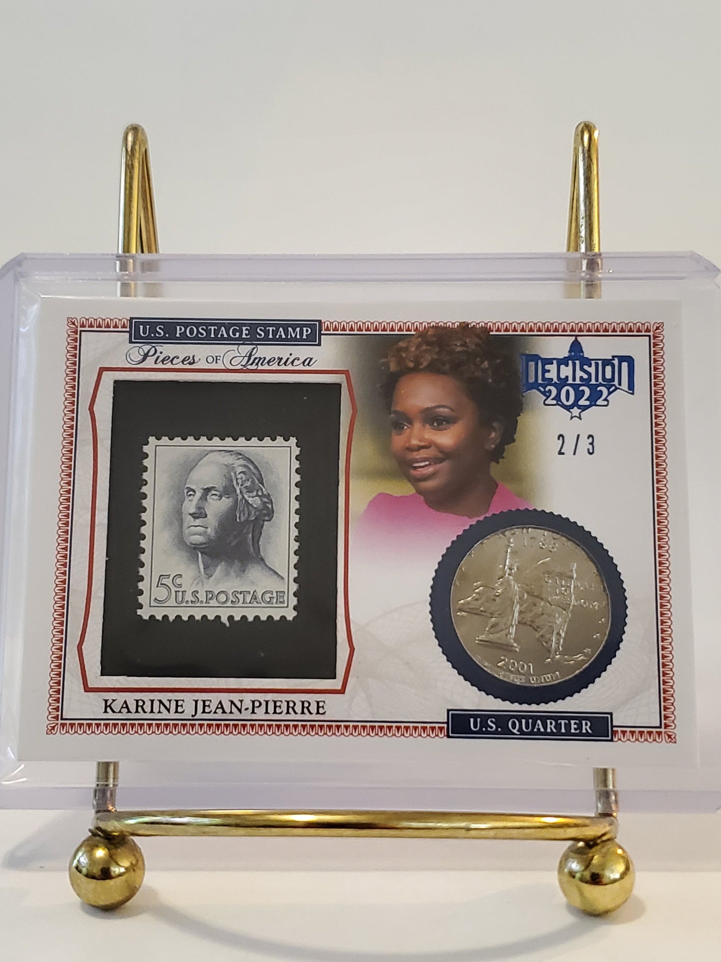 2022 Karine Jean Pierre 2022 Leaf Decision Stamp and Coin #2/3