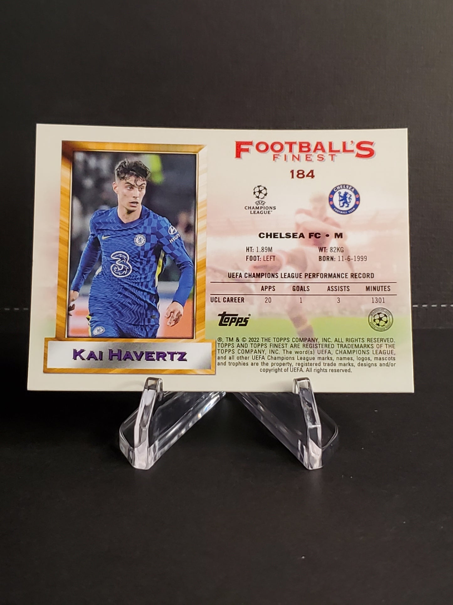 Kai Havertz 2021-2022 Topps Finest Flashbacks UEFA Soccer #184