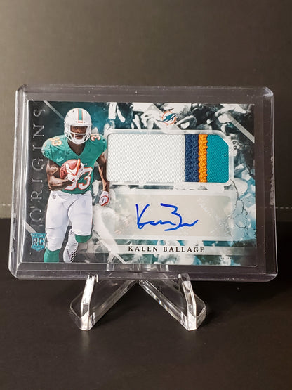 Kalen Ballage 2018 Panini Origins Football Patch AUTO RC - RPA #117