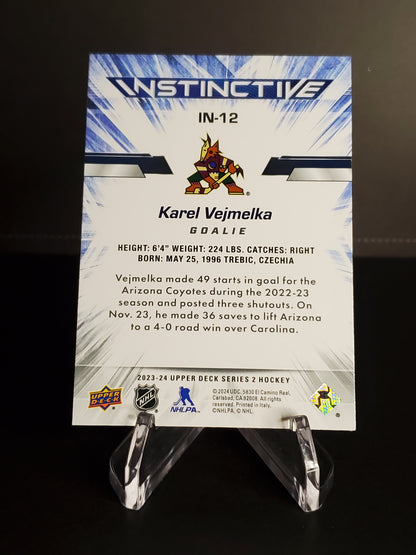 Karel Vejmelka 2023/24 Upper Deck Series 2 Instinctive #IN-12